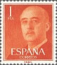 Spain 1955 General Franco 1 PTA Rojo Edifil 1153. Spain 1955 1153 Franco. Subida por susofe